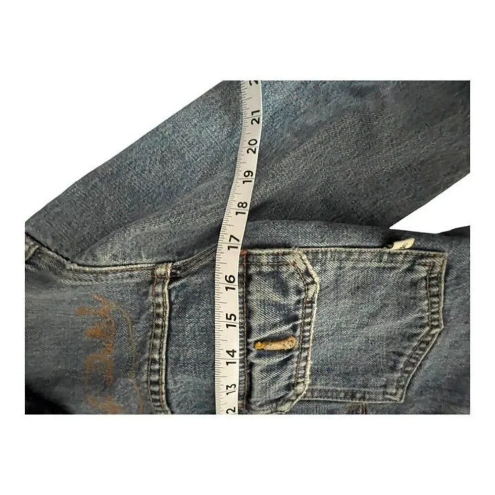 Von Dutch Jean Denim Jacket Woman’s Size M Garage Y2K - Picture 8 of 12
